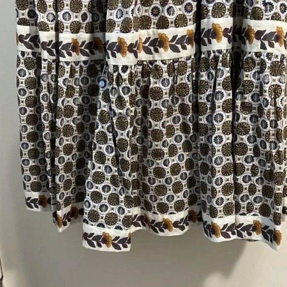 Tory Burch Neutral Sequin Logo Long Sleeves Midi Tiered Dress S (Orig. $575) - Picture 11 of 12